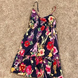 Navy Blue Floral Dress